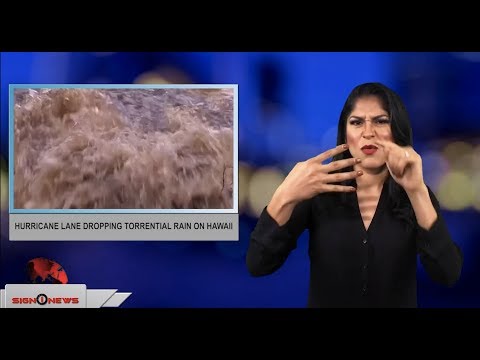 Hurricane Lane dropping torrential rain on Hawaii (ASL - 8.24.18)
