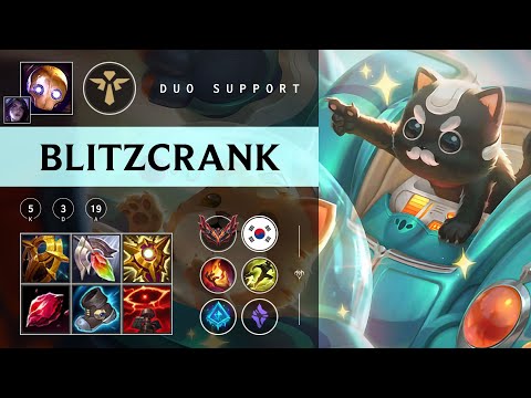 Blitzcrank Support vs Thresh - KR Grandmaster Patch 25.24