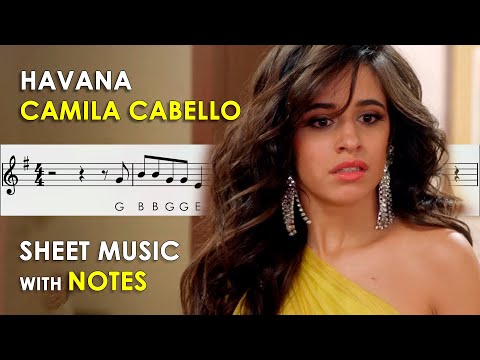 Havana - Camila Cabello | Sheet Music with Easy Notes for Recorder, Violin Beginners Tutorial
