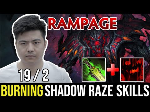 RAMPAGE!!! BURNING Shows His Shadow Fiend Raze Skill Play.