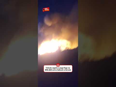 Veículo capota e pega fogo na ERS-223 entre Selbach e Ibirubá