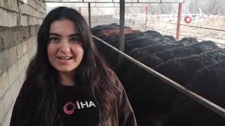 Yozgat'ta atama bekleyen genç kadın Asena Akkuş hayvancılığa başladı!