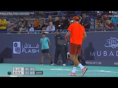 Novak Djokovic vs Karen Khachanov 2018 Mubadala Semi Final Highlights