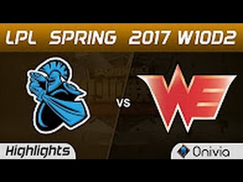 NB vs WE Highlights Game 1 LPL Spring 2017 W10D2 NewBee vs Team WE