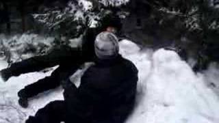 Breaking a snow wall