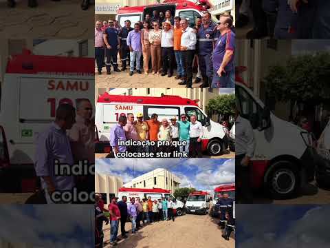 prefeito de Santa Rita de Cassia -bahia.recebe ambulância do SAMU para todo o município.