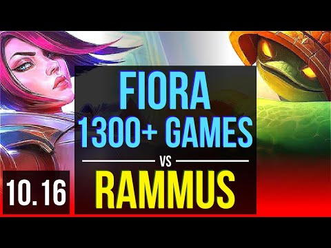 FIORA vs RAMMUS (TOP) | 2.1M mastery points, 1300+ games | KR Grandmaster | v10.16