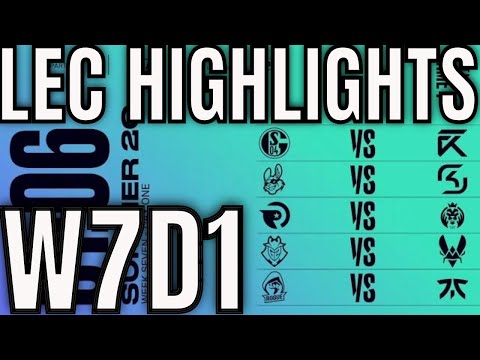 LEC Highlights ALL GAMES Week 7 Day 1 Summer 2020 League of Legends EULEC