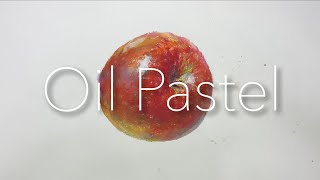 오일 파스텔로 사과 그리기 Drawing Apple With Oil Pastel