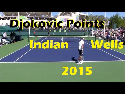 Djokovic Playing Points | Indian Wells 2015 | Court Level | #1