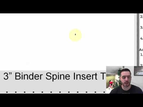 Binder Spine Template Word
