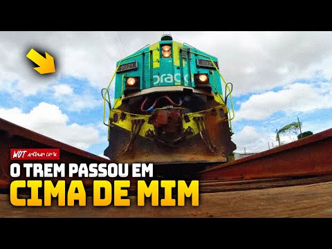 O TREM PASSOU EM CIMA DE MIM ENQUANTO EU FILMAVA TUDO