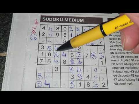 (#3298) Brain exercises! Medium Sudoku puzzle. 08-26-2021