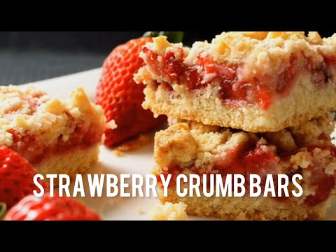 Strawberry Crumb Bars | easy recipe