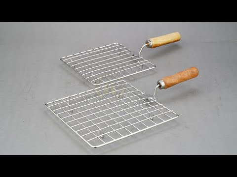 Tool Square Roti Toaster with Wooden Handle,Roti Papad Chapati Chicken paneer tandoor Wooden Handle