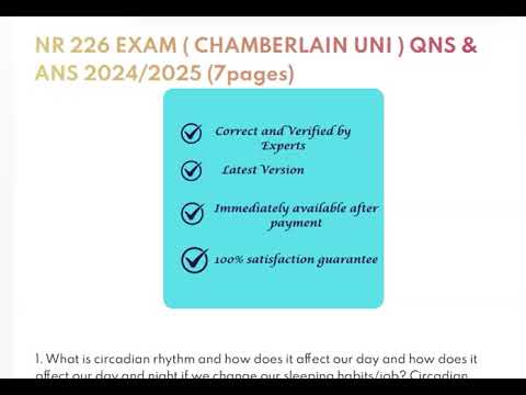 NR 226 EXAM ( CHAMBERLAIN UNI ) QNS & ANS 2024/2025 (7pages)