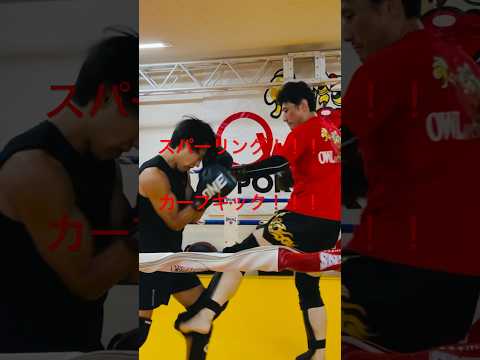 [キックボクシング　トレーニング　格闘技] スパーリング！！！　カーフキック！！！　#キックボクシング #トレーニング #格闘技