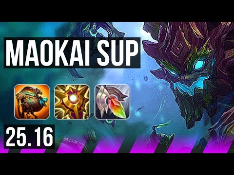MAOKAI & Kai'Sa vs BARD & Lucian (SUP) | 4k comeback, 19k DMG | KR Master | 25.16
