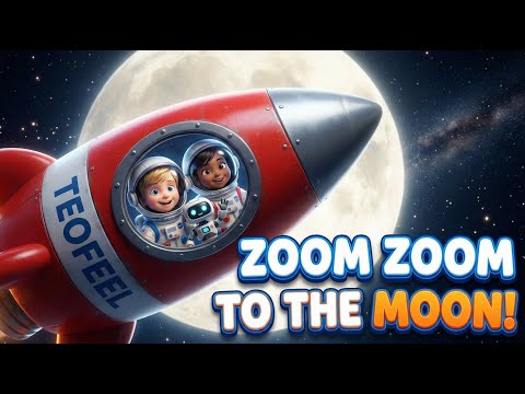 Zoom Zoom to the Moon 🚀🌕 | Space Song for Kids | Teofeel