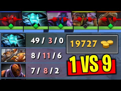 THE REAL 1 VS 9 STORM 4 MAN DISCONNECT 49 KILLS by Goodwin 7.26 | Dota 2