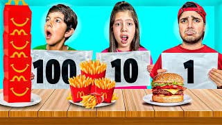 COMIENDO 100 CAPAS de MCDONALDS con BABY RICK y MIS HERMANITAS !!