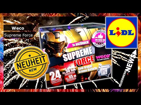 8,99€ LIDL FEUERWERK NEUHEIT 2024/25 SUPREME FORCE | Weco Feuerwerk | Weco Samurai