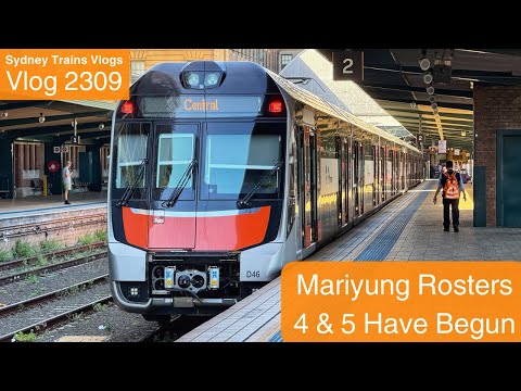 Sydney Trains Vlog 2309: Mariyung Rosters 4 & 5 Have Begun