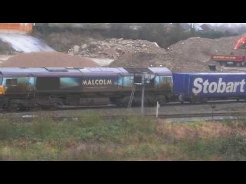 DRS MALCOLM 66434 ON 4V38 TESCO AT GLOUCESTER TRAMWAY JCT 280114