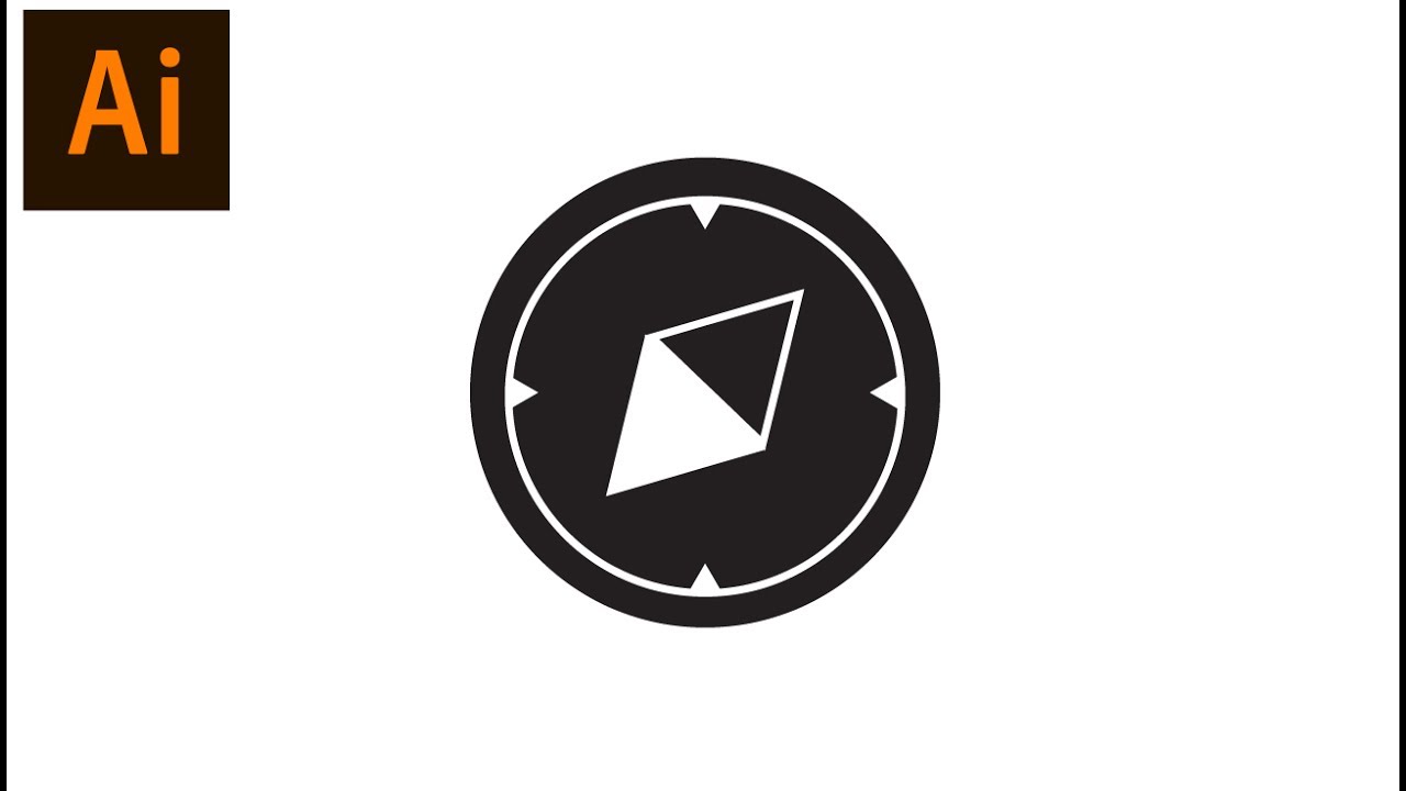 Draw a Compass icon in Adobe illustrator CC 2017