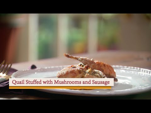Quail Stuffed with Mushrooms and Sausage