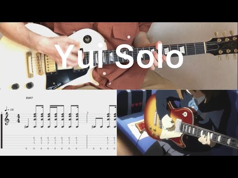 K-ON! - Yui practice Solo (guitar cover with tabs & chords)