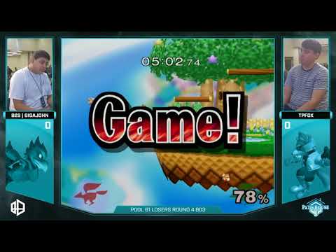PH3 - GigaJohn (Falco) vs. TpFox (Fox) - SSBM Pool B1 LR4 - Smash Melee