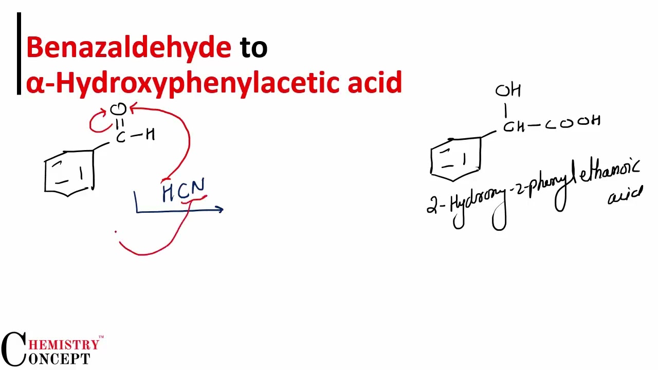 Benazaldehyde to α-Hydroxyphenylacetic acid |Conversions of Organic Chemistry