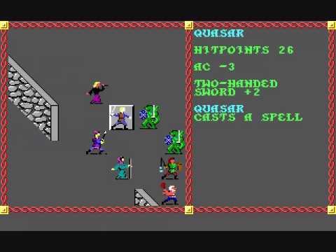 AD&D Pool of Radiance Combat Scene - Yarash and Mutant Lizard Men