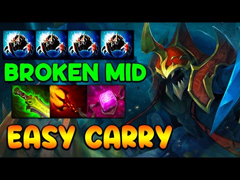 BROKEN MID - NYX ASSASSIN - EASY CARRY - CRAZY SOLO KILL - DOTA 2 GAMEPLAY