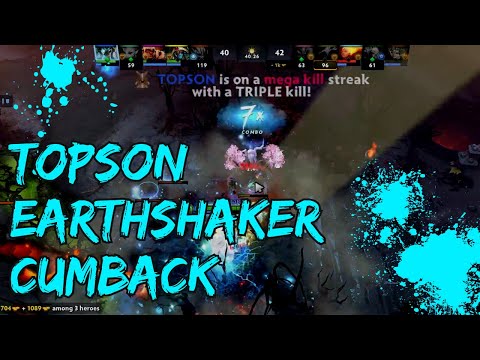 TOPSON Earthshaker Mid Comeback | DOTA 2