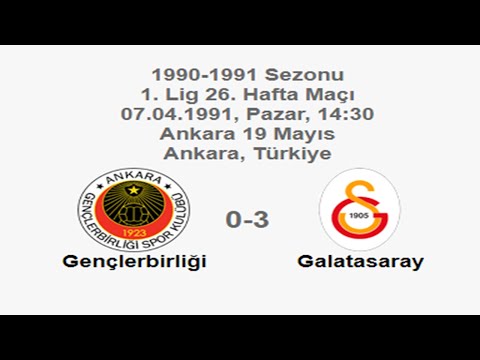 Gençlerbirliği 0-3 Galatasaray [HD] 07.04.1991 - 1990-1991 Turkish 1st League Matchday 26 + Comments