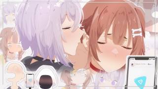 【手描き】笑ってはいけない罰ゲームでおかゆんに耳ふーされるころさん【戌神ころね/猫又おかゆ/ホロライブ切り抜き】
