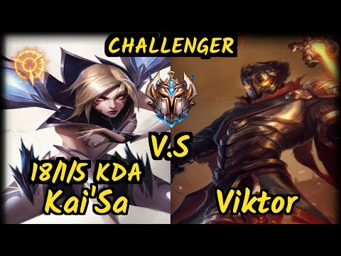 XL Innaxe (KAI'SA) vs VIKTOR - 18/1/5 KDA BOTTOM ADC CHALLENGER GAMEPLAY - EUW