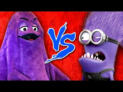 Grimace Vs Minion Roxo - Batalha de rap