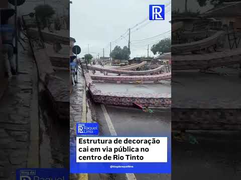 Estrutura caí em decorrência de fortes ventos na região. Rio tinto- PB