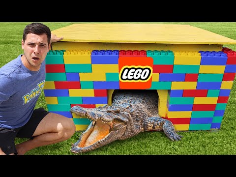 I CAUGHT THE POND MONSTER WITH GIANT LEGOS