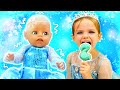 Princess Party At Elsa S Princess Doll Castle For Baby Dolls Baby Annabell Doll Kids Fun Videos