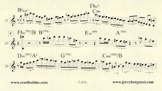Remi Bolduc transcription : Jerry Bergonzi solo on Creature Feature