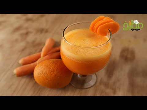 عصير الجزر والبرتقال بالفيديو