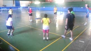 Ilocos Sur badminton club kids footwork training