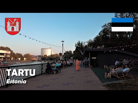 Tartu, Estônia. Último sábado à noite de agosto de 2022. 4K