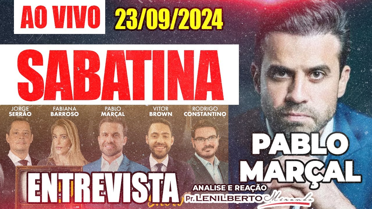 SABATINA PABLO MARÇAL AO VIVO! - ENTREVISTA COM MARÇAL para prefeito de São Paulo Bradock
