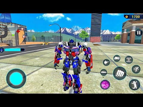 Optimus Prime Multiple Transformation Jet Robot Car Game 2020 - Android Gameplay