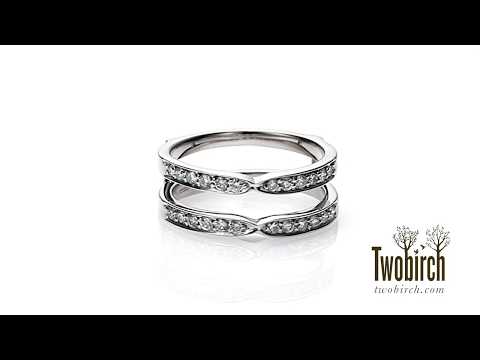 0.36 ct X Shared Prong Jacket Ring Guard - TwoBirch TB-GUARD-0048-WG-F